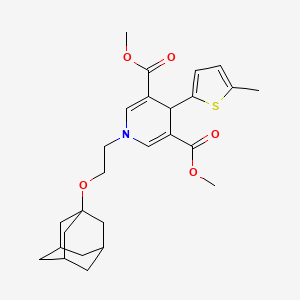 molecular formula C26H33NO5S B4300380 dimethyl 1-[2-(1-adamantyloxy)ethyl]-4-(5-methyl-2-thienyl)-1,4-dihydropyridine-3,5-dicarboxylate 