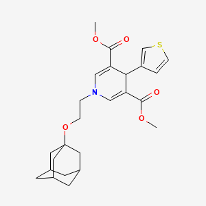molecular formula C25H31NO5S B4300383 dimethyl 1-[2-(1-adamantyloxy)ethyl]-4-(3-thienyl)-1,4-dihydropyridine-3,5-dicarboxylate 