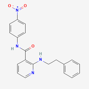 N-(4-nitrophenyl)-2-[(2-phenylethyl)amino]nicotinamide