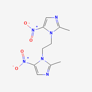 molecular formula C10H12N6O4 B4300434 1,1'-ethane-1,2-diylbis(2-methyl-5-nitro-1H-imidazole) 