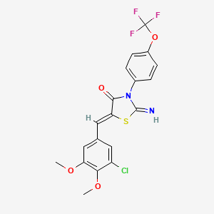 molecular formula C19H14ClF3N2O4S B4300439 5-(3-chloro-4,5-dimethoxybenzylidene)-2-imino-3-[4-(trifluoromethoxy)phenyl]-1,3-thiazolidin-4-one 