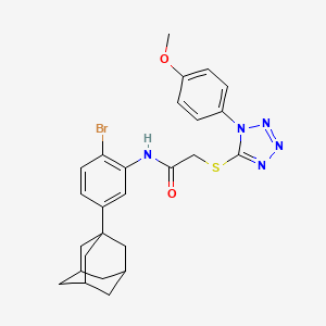 molecular formula C26H28BrN5O2S B4300452 N-[5-(1-adamantyl)-2-bromophenyl]-2-{[1-(4-methoxyphenyl)-1H-tetrazol-5-yl]thio}acetamide 