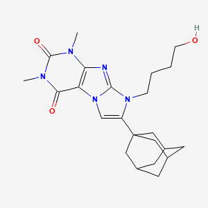 molecular formula C23H31N5O3 B4300458 7-(1-adamantyl)-8-(4-hydroxybutyl)-1,3-dimethyl-1H-imidazo[2,1-f]purine-2,4(3H,8H)-dione 