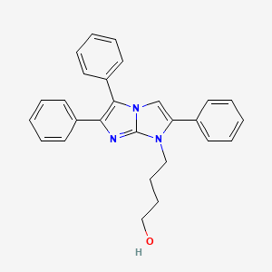 molecular formula C27H25N3O B4300507 4-(2,5,6-triphenyl-1H-imidazo[1,2-a]imidazol-1-yl)butan-1-ol 