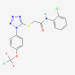 molecular formula C16H11Cl2F2N5O2S B4300526 2-[(1-{4-[chloro(difluoro)methoxy]phenyl}-1H-tetrazol-5-yl)thio]-N-(2-chlorophenyl)acetamide 