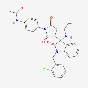 molecular formula C30H27ClN4O4 B4300532 N-{4-[1-(2-chlorobenzyl)-3'-ethyl-2,4',6'-trioxo-1,2,2',3',3a',4',6',6a'-octahydro-5'H-spiro[indole-3,1'-pyrrolo[3,4-c]pyrrol]-5'-yl]phenyl}acetamide 