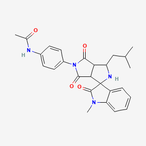 N-[4-(3'-isobutyl-1-methyl-2,4',6'-trioxo-1,2,2',3',3a',4',6',6a'-octahydro-5'H-spiro[indole-3,1'-pyrrolo[3,4-c]pyrrol]-5'-yl)phenyl]acetamide