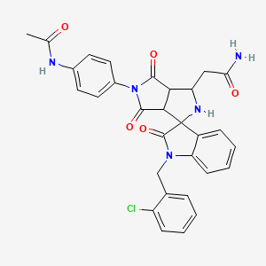 2-[5'-[4-(acetylamino)phenyl]-1-(2-chlorobenzyl)-2,4',6'-trioxo-1,2,3',3a',4',5',6',6a'-octahydro-2'H-spiro[indole-3,1'-pyrrolo[3,4-c]pyrrol]-3'-yl]acetamide