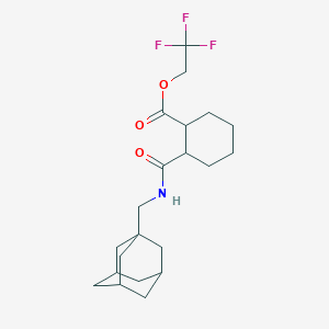 molecular formula C21H30F3NO3 B4300554 2,2,2-trifluoroethyl 2-{[(1-adamantylmethyl)amino]carbonyl}cyclohexanecarboxylate 