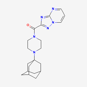 molecular formula C20H26N6O B4300559 2-{[4-(1-adamantyl)piperazin-1-yl]carbonyl}[1,2,4]triazolo[1,5-a]pyrimidine 