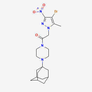 1-(1-adamantyl)-4-[(4-bromo-5-methyl-3-nitro-1H-pyrazol-1-yl)acetyl]piperazine
