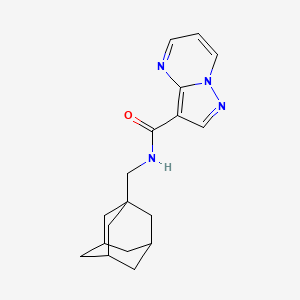 molecular formula C18H22N4O B4300588 N-(1-adamantylmethyl)pyrazolo[1,5-a]pyrimidine-3-carboxamide 