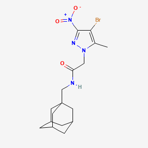 molecular formula C17H23BrN4O3 B4300591 N-(1-adamantylmethyl)-2-(4-bromo-5-methyl-3-nitro-1H-pyrazol-1-yl)acetamide 