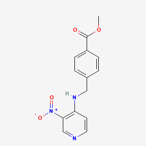 molecular formula C14H13N3O4 B4300597 methyl 4-{[(3-nitropyridin-4-yl)amino]methyl}benzoate 
