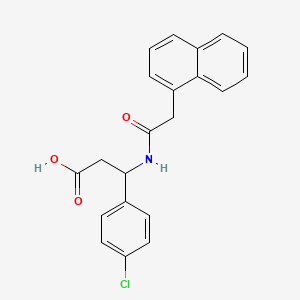molecular formula C21H18ClNO3 B4300605 3-(4-chlorophenyl)-3-[(1-naphthylacetyl)amino]propanoic acid 