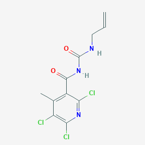 molecular formula C11H10Cl3N3O2 B4300643 N-[(allylamino)carbonyl]-2,5,6-trichloro-4-methylnicotinamide 