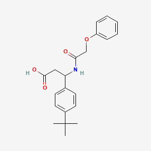 molecular formula C21H25NO4 B4300648 3-(4-tert-butylphenyl)-3-[(phenoxyacetyl)amino]propanoic acid 