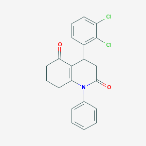 molecular formula C21H17Cl2NO2 B4300656 4-(2,3-dichlorophenyl)-1-phenyl-4,6,7,8-tetrahydroquinoline-2,5(1H,3H)-dione 