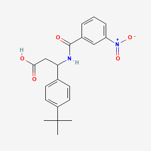 molecular formula C20H22N2O5 B4300662 3-(4-tert-butylphenyl)-3-[(3-nitrobenzoyl)amino]propanoic acid 