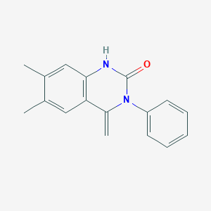 6,7-dimethyl-4-methylene-3-phenyl-3,4-dihydro-2(1H)-quinazolinone