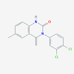 molecular formula C16H12Cl2N2O B430072 3-(3,4-dichlorophenyl)-6-methyl-4-methylene-3,4-dihydro-2(1H)-quinazolinone CAS No. 351225-49-5