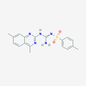 molecular formula C18H19N5O2S B430073 1-(4,7-Dimethylquinazolin-2-yl)-2-(4-methylphenyl)sulfonylguanidine CAS No. 351225-73-5