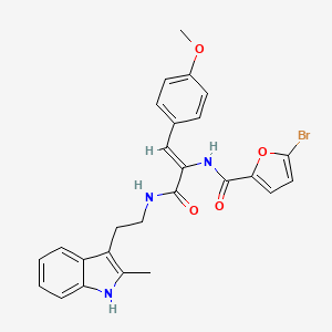 molecular formula C26H24BrN3O4 B4300801 5-bromo-N-[2-(4-methoxyphenyl)-1-({[2-(2-methyl-1H-indol-3-yl)ethyl]amino}carbonyl)vinyl]-2-furamide 