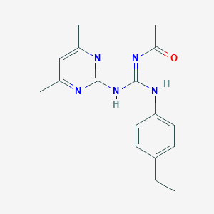 N-[[(4,6-dimethylpyrimidin-2-yl)amino]-(4-ethylanilino)methylidene]acetamide