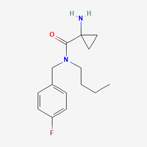 molecular formula C15H21FN2O B4300822 1-amino-N-butyl-N-(4-fluorobenzyl)cyclopropanecarboxamide hydrochloride 
