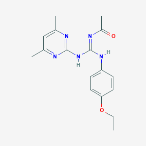 molecular formula C17H21N5O2 B430084 N-[[(4,6-dimethylpyrimidin-2-yl)amino]-(4-ethoxyanilino)methylidene]acetamide 