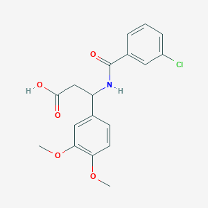 3-[(3-chlorobenzoyl)amino]-3-(3,4-dimethoxyphenyl)propanoic acid