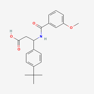 molecular formula C21H25NO4 B4300860 3-(4-tert-butylphenyl)-3-[(3-methoxybenzoyl)amino]propanoic acid 