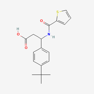 molecular formula C18H21NO3S B4300875 3-(4-tert-butylphenyl)-3-[(2-thienylcarbonyl)amino]propanoic acid 