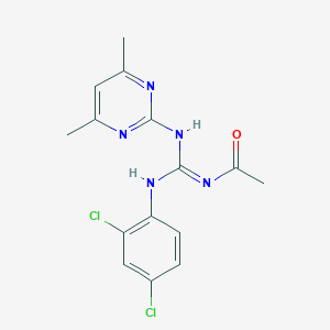 N-[(2,4-dichloroanilino)-[(4,6-dimethylpyrimidin-2-yl)amino]methylidene]acetamide