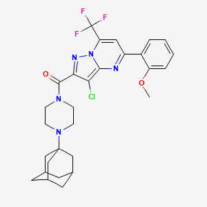 molecular formula C29H31ClF3N5O2 B4300909 2-{[4-(1-adamantyl)piperazin-1-yl]carbonyl}-3-chloro-5-(2-methoxyphenyl)-7-(trifluoromethyl)pyrazolo[1,5-a]pyrimidine 