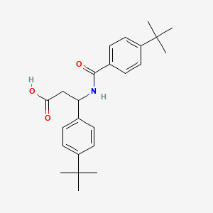 molecular formula C24H31NO3 B4300914 3-[(4-tert-butylbenzoyl)amino]-3-(4-tert-butylphenyl)propanoic acid 