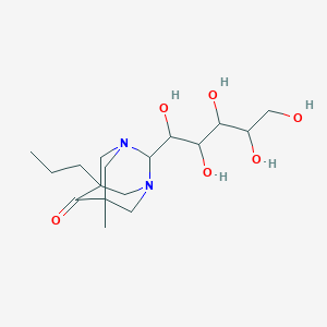 1-C-(5-methyl-6-oxo-7-propyl-1,3-diazatricyclo[3.3.1.1~3,7~]dec-2-yl)pentitol