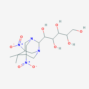 molecular formula C15H26N4O9 B4300927 1-C-(6,6-dimethyl-5,7-dinitro-1,3-diazatricyclo[3.3.1.1~3,7~]dec-2-yl)pentitol 