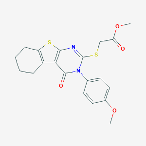 Methyl 2-[[3-(4-methoxyphenyl)-4-oxo-5,6,7,8-tetrahydro-[1]benzothiolo[2,3-d]pyrimidin-2-yl]sulfanyl]acetate