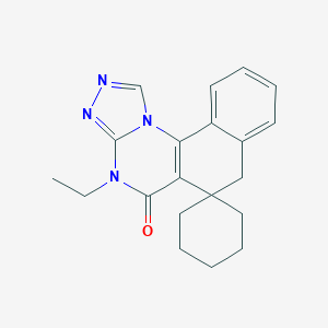 molecular formula C20H22N4O B430099 4-ethyl-4H-spiro[benzo[h][1,2,4]triazolo[4,3-a]quinazoline-6,1'-cyclohexan]-5(7H)-one CAS No. 337487-99-7