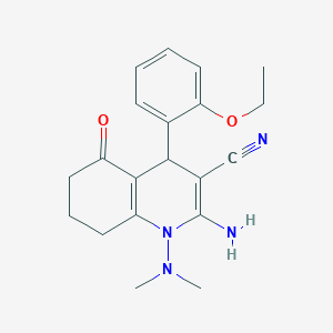 2-amino-1-(dimethylamino)-4-(2-ethoxyphenyl)-5-oxo-1,4,5,6,7,8-hexahydroquinoline-3-carbonitrile
