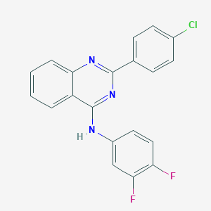 molecular formula C20H12ClF2N3 B430101 2-(4-chlorophenyl)-N-(3,4-difluorophenyl)quinazolin-4-amine CAS No. 354992-03-3