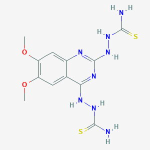 molecular formula C12H16N8O2S2 B4301016 2,2'-(6,7-dimethoxyquinazoline-2,4-diyl)dihydrazinecarbothioamide CAS No. 134749-24-9