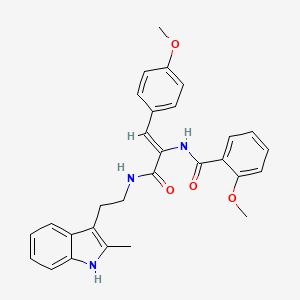 molecular formula C29H29N3O4 B4301024 2-methoxy-N-[2-(4-methoxyphenyl)-1-({[2-(2-methyl-1H-indol-3-yl)ethyl]amino}carbonyl)vinyl]benzamide 