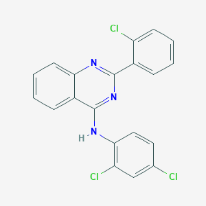 molecular formula C20H12Cl3N3 B430103 2-(2-chlorophenyl)-N-(2,4-dichlorophenyl)quinazolin-4-amine CAS No. 354992-17-9