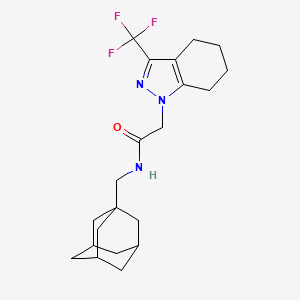 molecular formula C21H28F3N3O B4301033 N-(1-adamantylmethyl)-2-[3-(trifluoromethyl)-4,5,6,7-tetrahydro-1H-indazol-1-yl]acetamide 