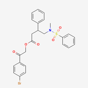 molecular formula C25H24BrNO5S B4301040 2-(4-bromophenyl)-2-oxoethyl 4-[methyl(phenylsulfonyl)amino]-3-phenylbutanoate 