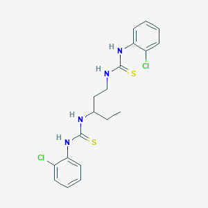 molecular formula C19H22Cl2N4S2 B4301044 N',N'''-pentane-1,3-diylbis[N-(2-chlorophenyl)(thiourea)] 
