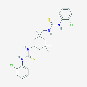 molecular formula C24H30Cl2N4S2 B4301049 N-(2-chlorophenyl)-N'-{3-[({[(2-chlorophenyl)amino]carbonothioyl}amino)methyl]-3,5,5-trimethylcyclohexyl}thiourea 