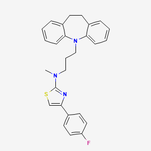 molecular formula C27H26FN3S B4301050 N-[3-(10,11-dihydro-5H-dibenzo[b,f]azepin-5-yl)propyl]-4-(4-fluorophenyl)-N-methyl-1,3-thiazol-2-amine 